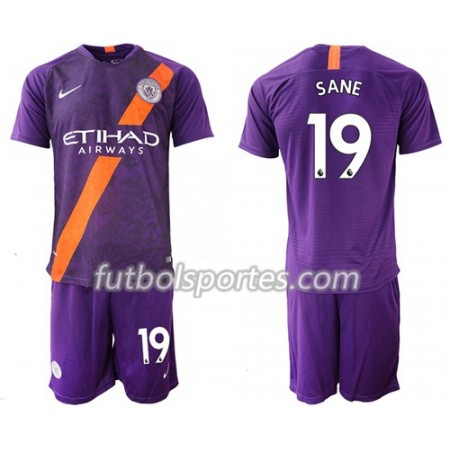Camisetas Manchester City Sane 19 Niño Tercera Equipacion 2018/2019